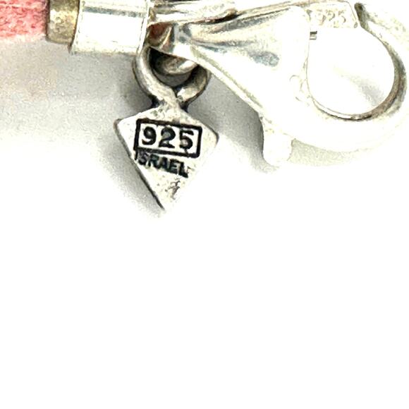 Silpada Israel Pink Cat Dog Sterling Silver Necklace Earring Set 925 Pet Jewelry - Picture 9 of 11